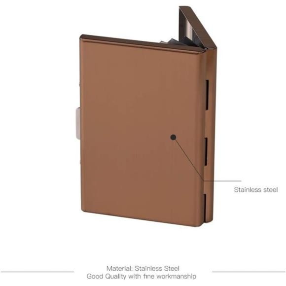 RFID Credit Card Holder Metal Wallet Stainless Steel Credit Card Protector Case - Picture 6 of 7